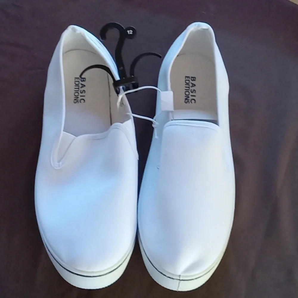 Basic Editions White Men's Slip-On Shoes